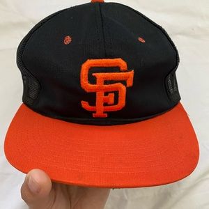 VTG 80s San Francisco Giants Mesh Snapback Hat MLB